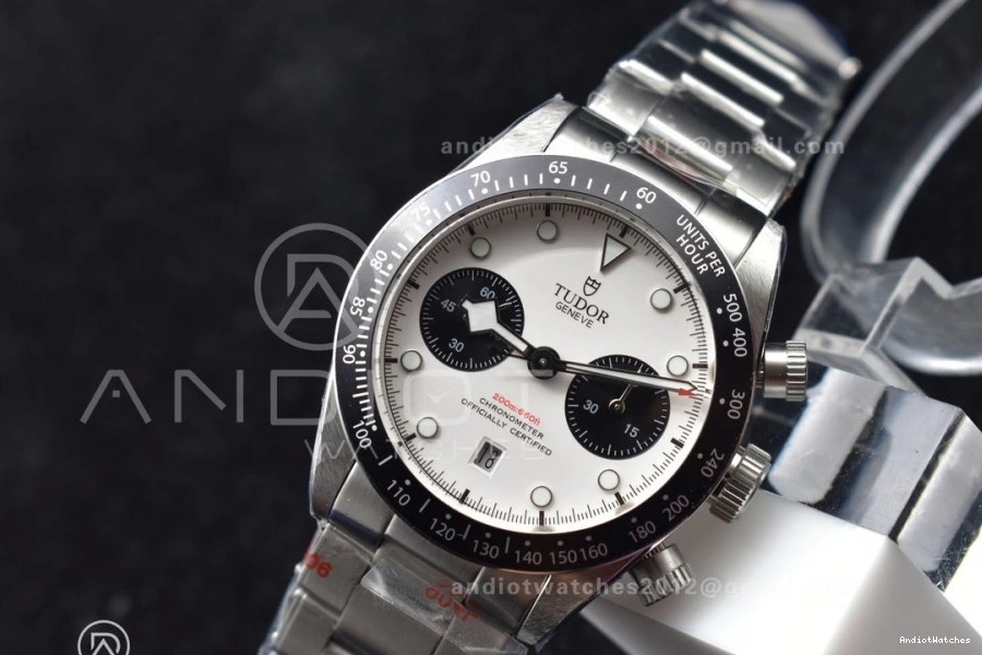 SS A Black Best Dial Chrono Bay TWS HighQuality SS White Edition 522 Bracelet 1:1 on 0404